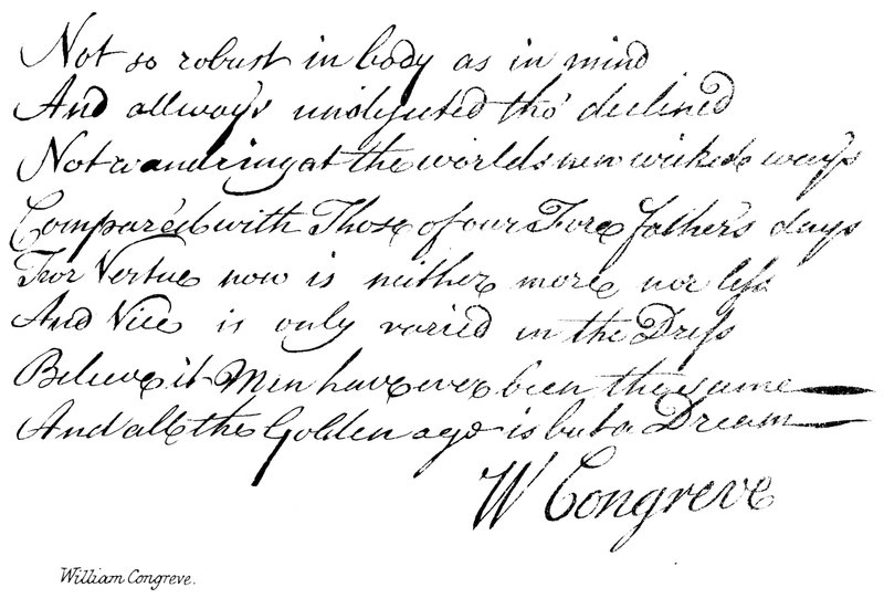 William Congreve autorstwa English School