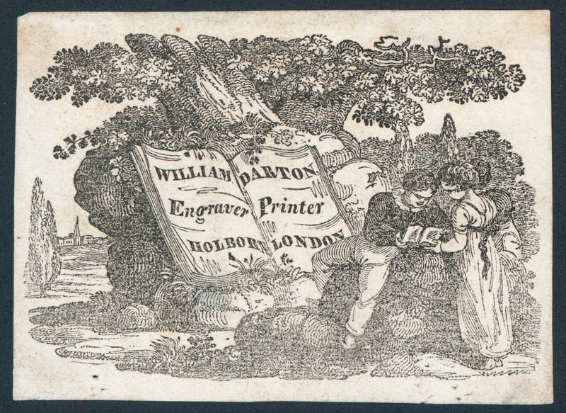 William Darton, grawer i drukarz, karta handlowa autorstwa English School