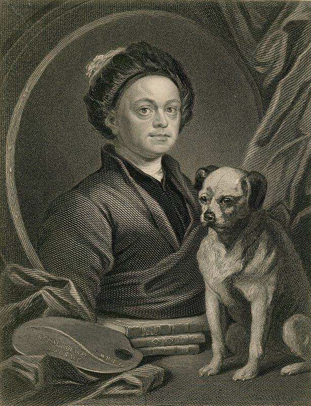 William Hogarth z Trumpem autorstwa English School
