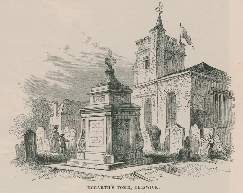 Grób Williama Hogartha, Chiswick autorstwa English School