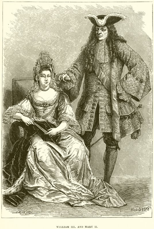 Wilhelm III i Maria II autorstwa English School