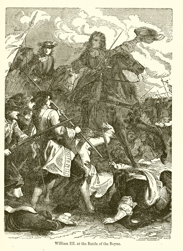 Wilhelm III. w bitwie pod Boyne autorstwa English School