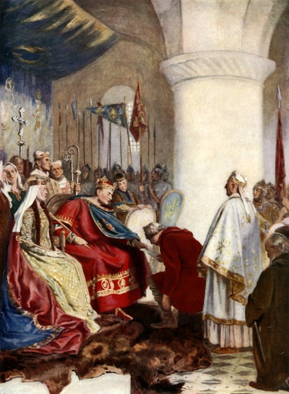 Wilhelm I przyznający przywilej londyńskiemu City autorstwa English School