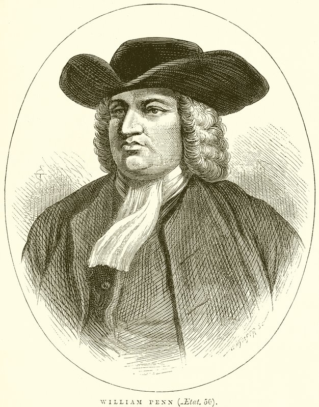 William Penn (Aetat. 50) autorstwa English School