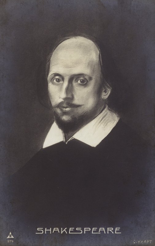 William Shakespeare (ok. 1564-1616), angielski dramaturg i poeta (litografia) autorstwa English School