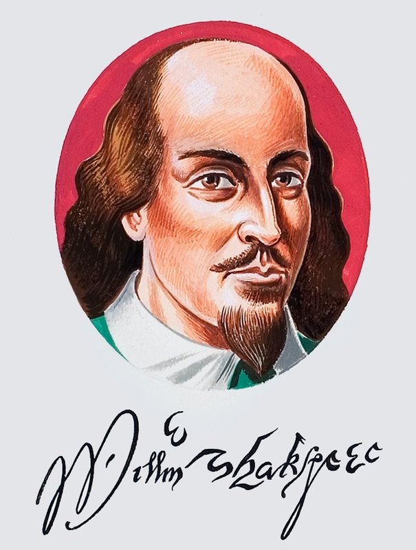William Szekspir z podpisem autorstwa English School