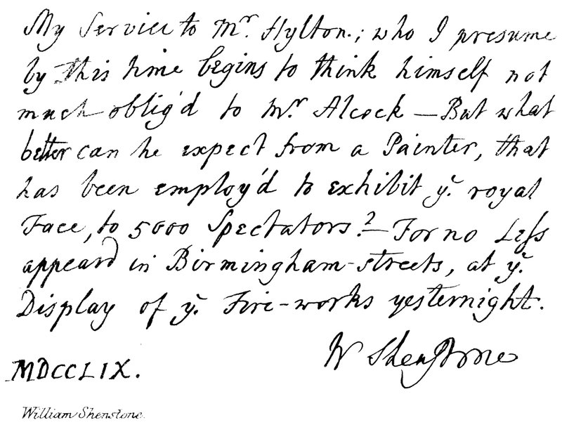 William Shenstone autorstwa English School