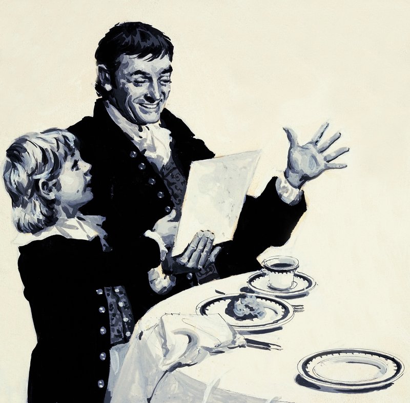William Turner pokazuje swojemu zachwyconemu ojcu rysunek lwa autorstwa English School