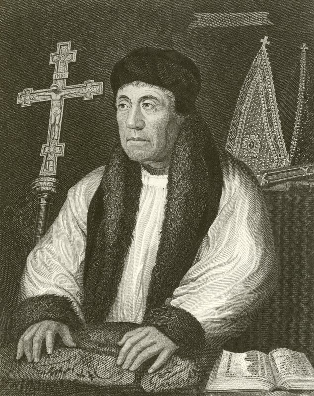 William Warham, arcybiskup Canterbury autorstwa English School