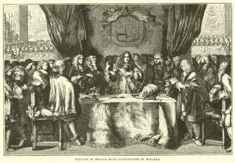 Wilhelm Orański został namiestnikiem Holandii autorstwa English School