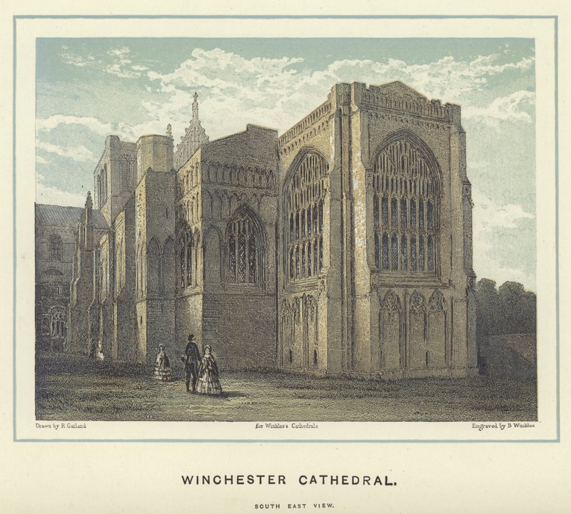 Katedra w Winchester, widok na południowy wschód autorstwa English School