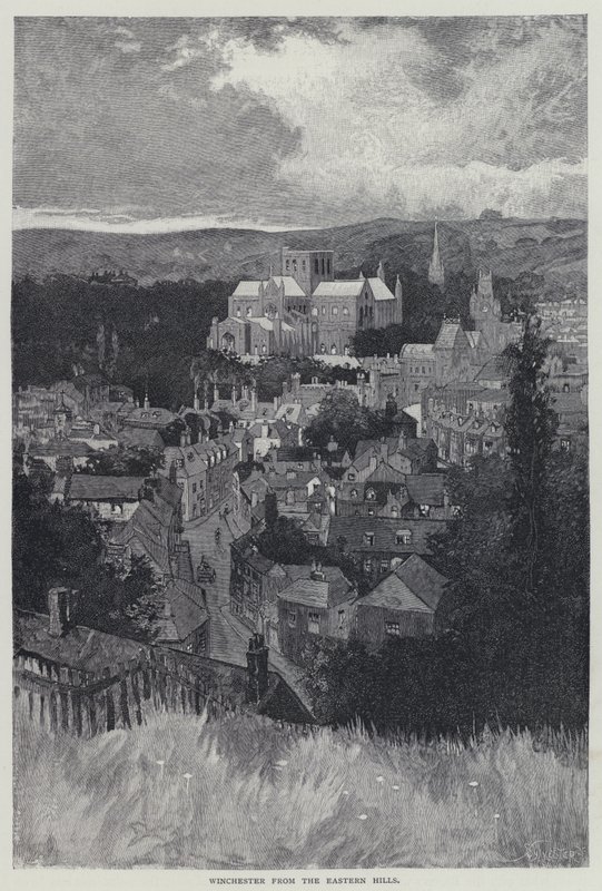 Winchester, ze wschodnich wzgórz (lito) autorstwa English School
