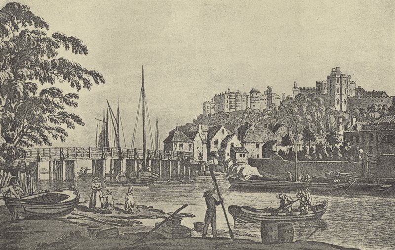 Most Windsor w 1793 r. (grawiura) autorstwa English School