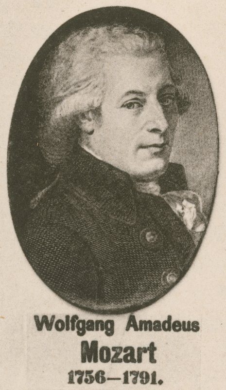 Wolfgang Amadeusz Mozart (wklęsłodruk) autorstwa English School