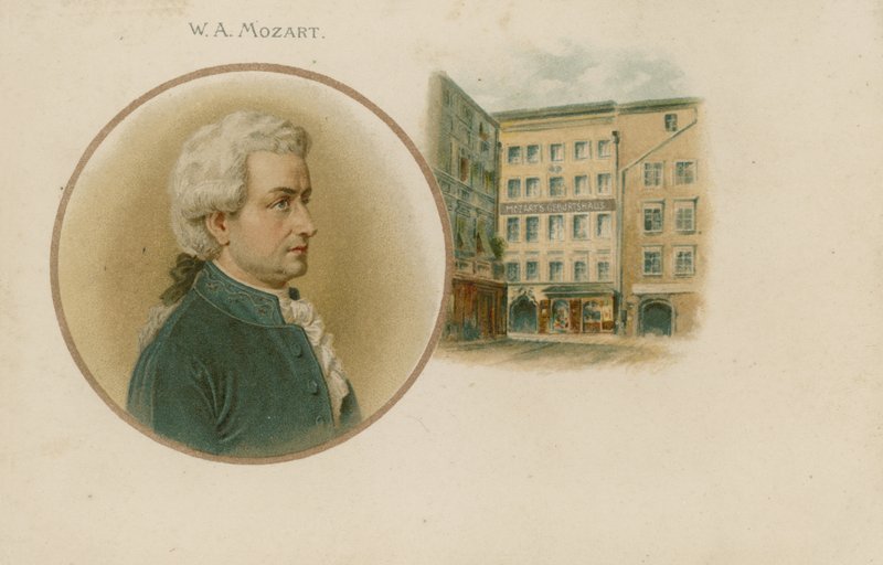 Wolfgang Amadeus Mozart, austriacki kompozytor i muzyk autorstwa English School