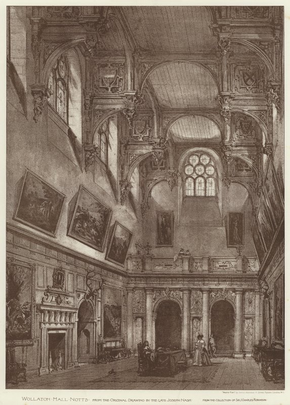 Wollaton Hall, Notts (lito) autorstwa English School