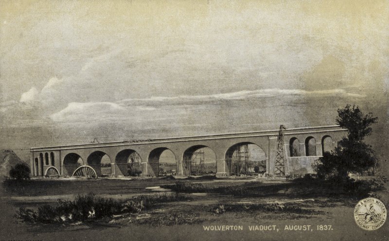 Wiadukt Wolverton, sierpień 1837 autorstwa English School