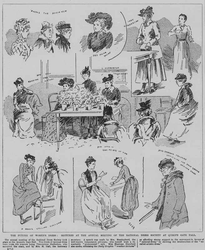 Kobiety uczestniczące w dorocznym spotkaniu Rational Dress Society, Queen