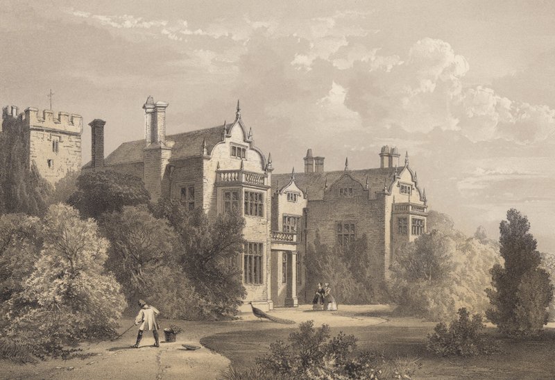 Opactwo Wroxhall, Warwickshire autorstwa English School