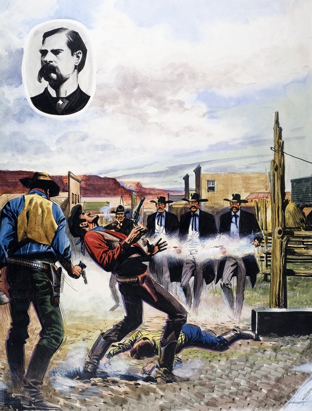 Wyatt Earp i bitwa o OK Corral autorstwa English School