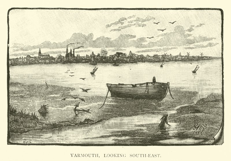 Yarmouth, patrząc na południowy wschód autorstwa English School