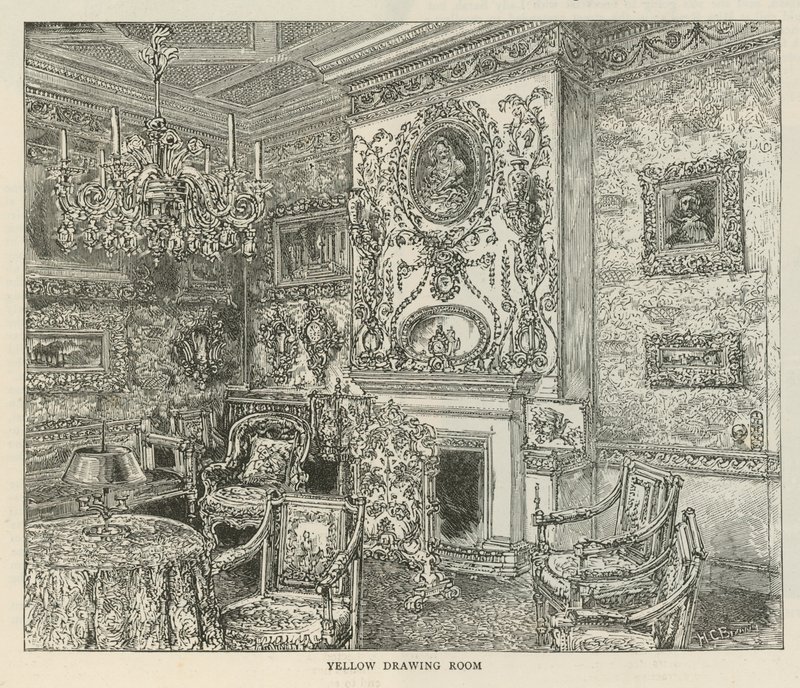 Żółty salon, Holland House autorstwa English School