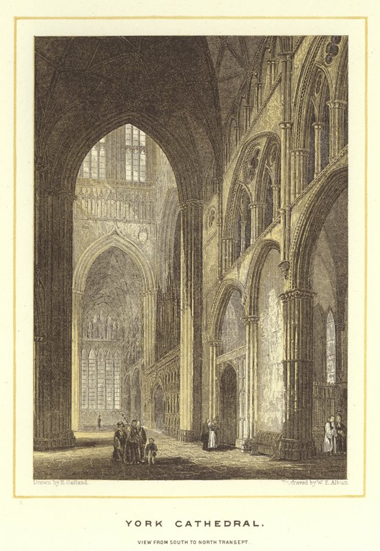 Katedra w Yorku, widok z południa na północny transept autorstwa English School