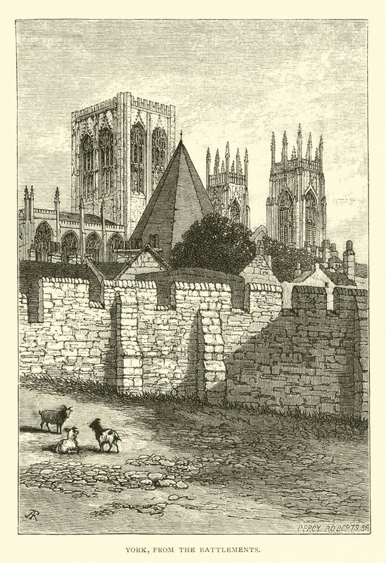 York, z Battlements autorstwa English School