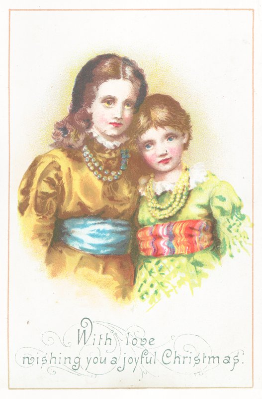 Młode Dziewczyny, Kartka Świąteczna autorstwa English School