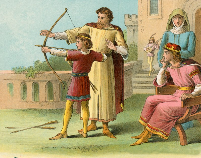 Młody Robert Bruce kształci się na dworze angielskim autorstwa English School