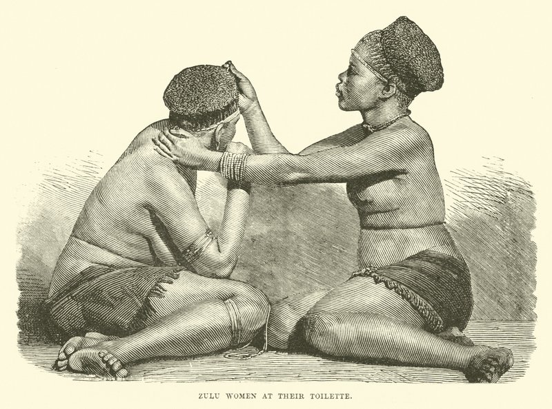 Kobiety Zulu w swojej toalecie autorstwa English School