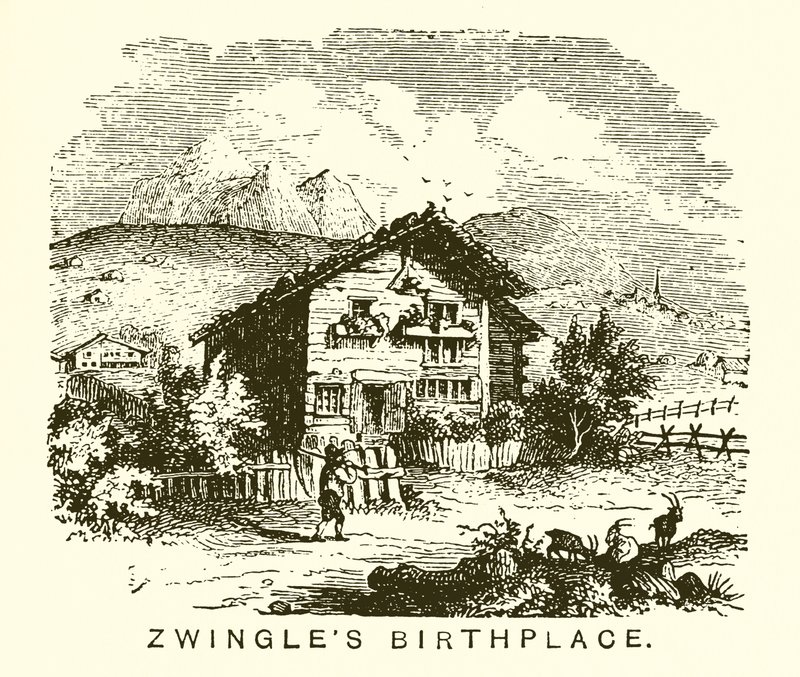 Miejsce urodzenia Zwingles autorstwa English School