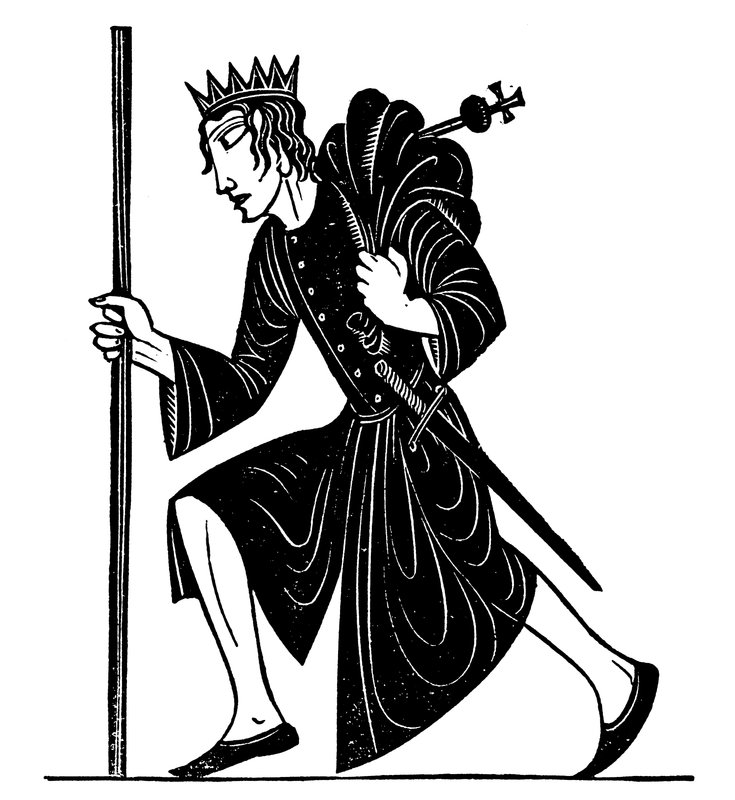 Ilustracja tytułowa do króla Henryka IV, pierwsza część, William Shakespeare (litografia) autorstwa Eric Gill