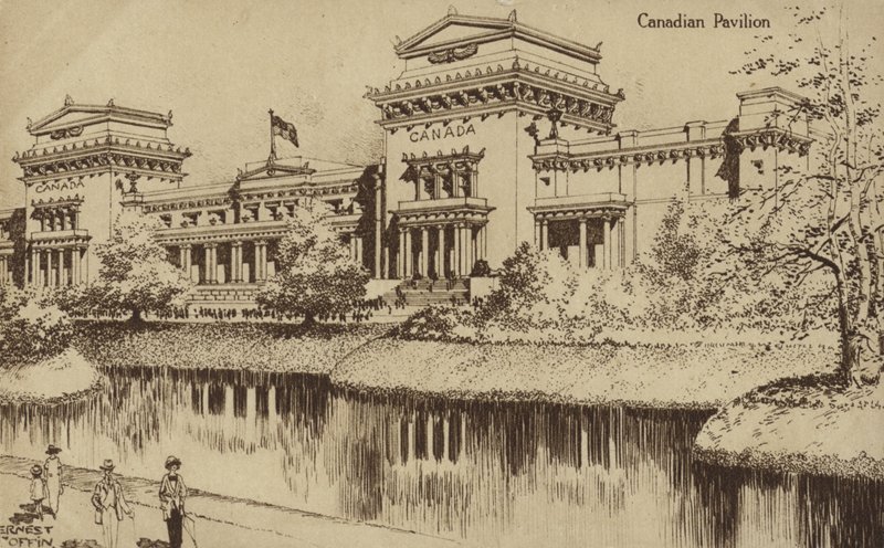 Pawilon Kanadyjski, Wystawa Imperium Brytyjskiego, Wembley, 1924 autorstwa Ernest Coffin