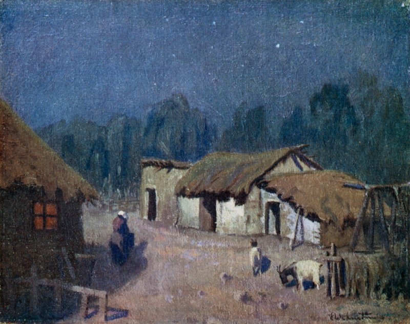 Księżycowa noc w środkowej Argentynie autorstwa Ernest William Christmas