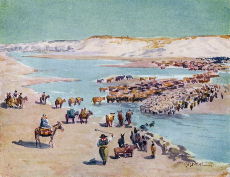 Chilenos wędrują przez granicę autorstwa Ernest William Christmas