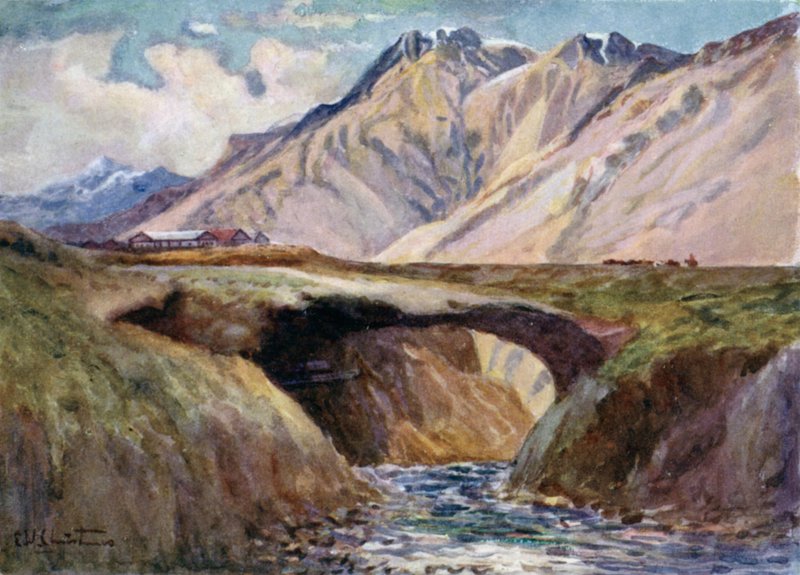 Puente del Inca, słynny naturalny most autorstwa Ernest William Christmas