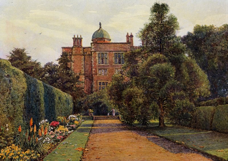 Doddington Hall, niedaleko Lincoln (kolor lito) autorstwa Ernest Arthur Rowe