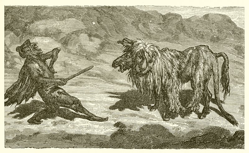 Osioł w skórze lwa autorstwa Ernest Henry Griset