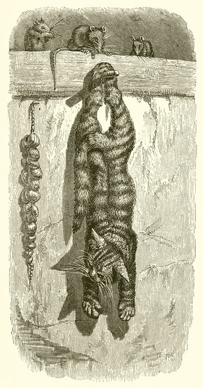 Kot i myszy autorstwa Ernest Henry Griset