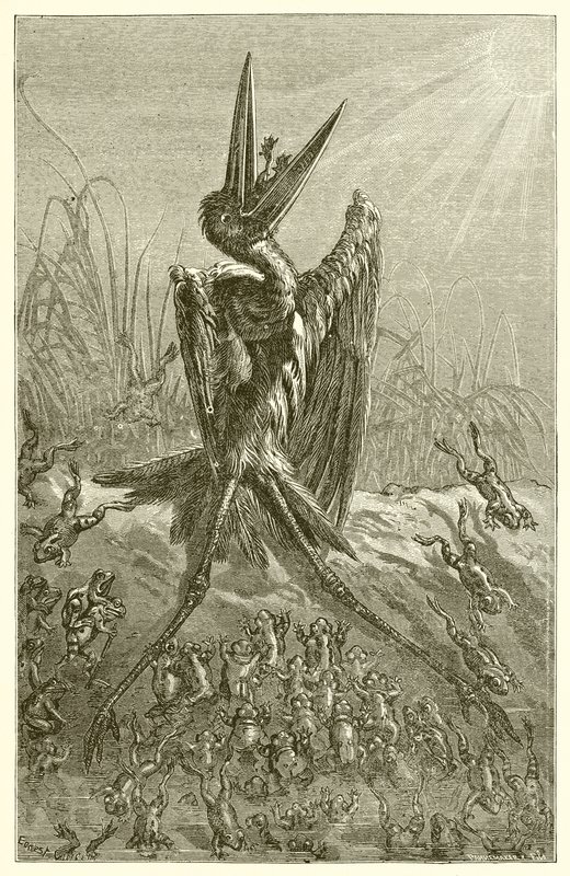 Żaby pragnące króla autorstwa Ernest Henry Griset