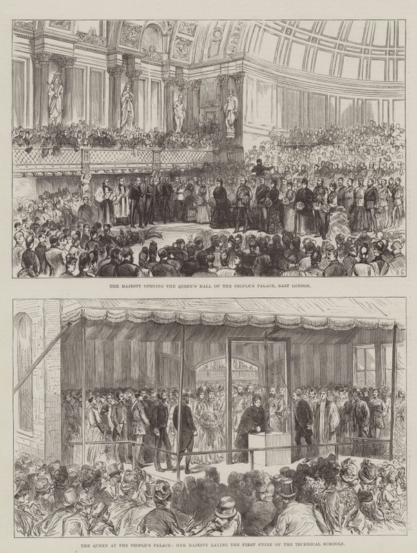 Królowa w Pałacu Ludowym autorstwa Ernest Henry Griset
