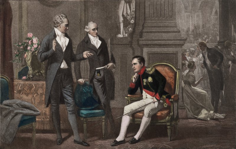 Napoleon, Goethe i Wieland (fotograwiura kolorowa) autorstwa Ernest Hillemacher