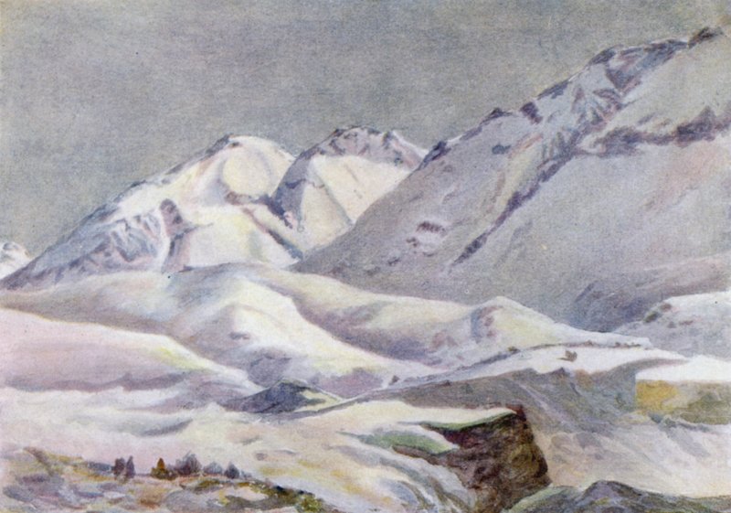Sierra Navarro, z hotelu Puente del Inca autorstwa Ernest William Christmas