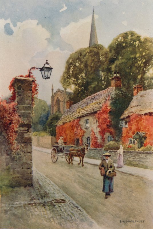 Bakewell, South Church Street (kolor lito) autorstwa Ernest William Haslehust