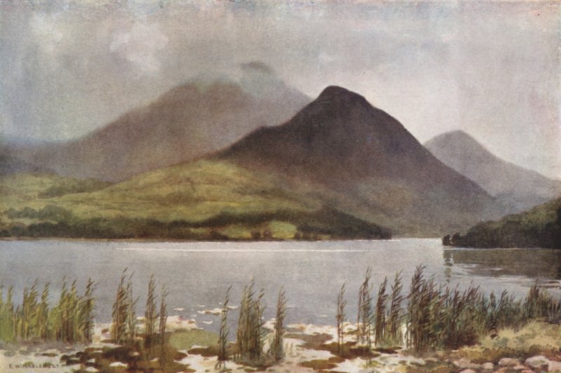 Bassenthwaite Lake i Skiddaw (kolor lito) autorstwa Ernest William Haslehust