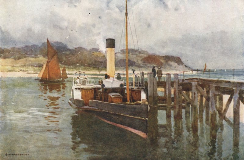 Port Bembridge (kolor lito) autorstwa Ernest William Haslehust