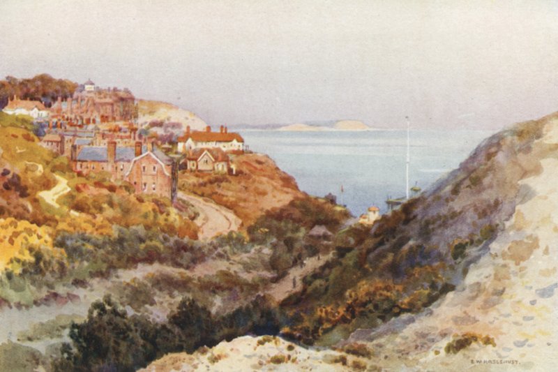 Boscombe Chine (kolor lito) autorstwa Ernest William Haslehust