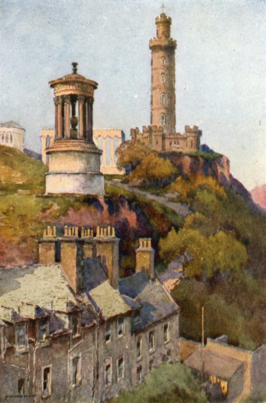 Calton Hill (kolor lito) autorstwa Ernest William Haslehust