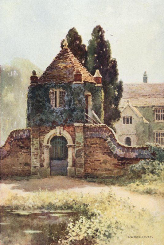 Brama, Poxwell Manor House (kolor lito) autorstwa Ernest William Haslehust
